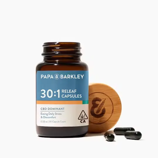PAPA & BARKLEY 30CT 30:1 CDB/THC CAPSULES